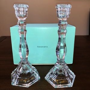 TIFFANY & CO Crystal  Candlestick Holders